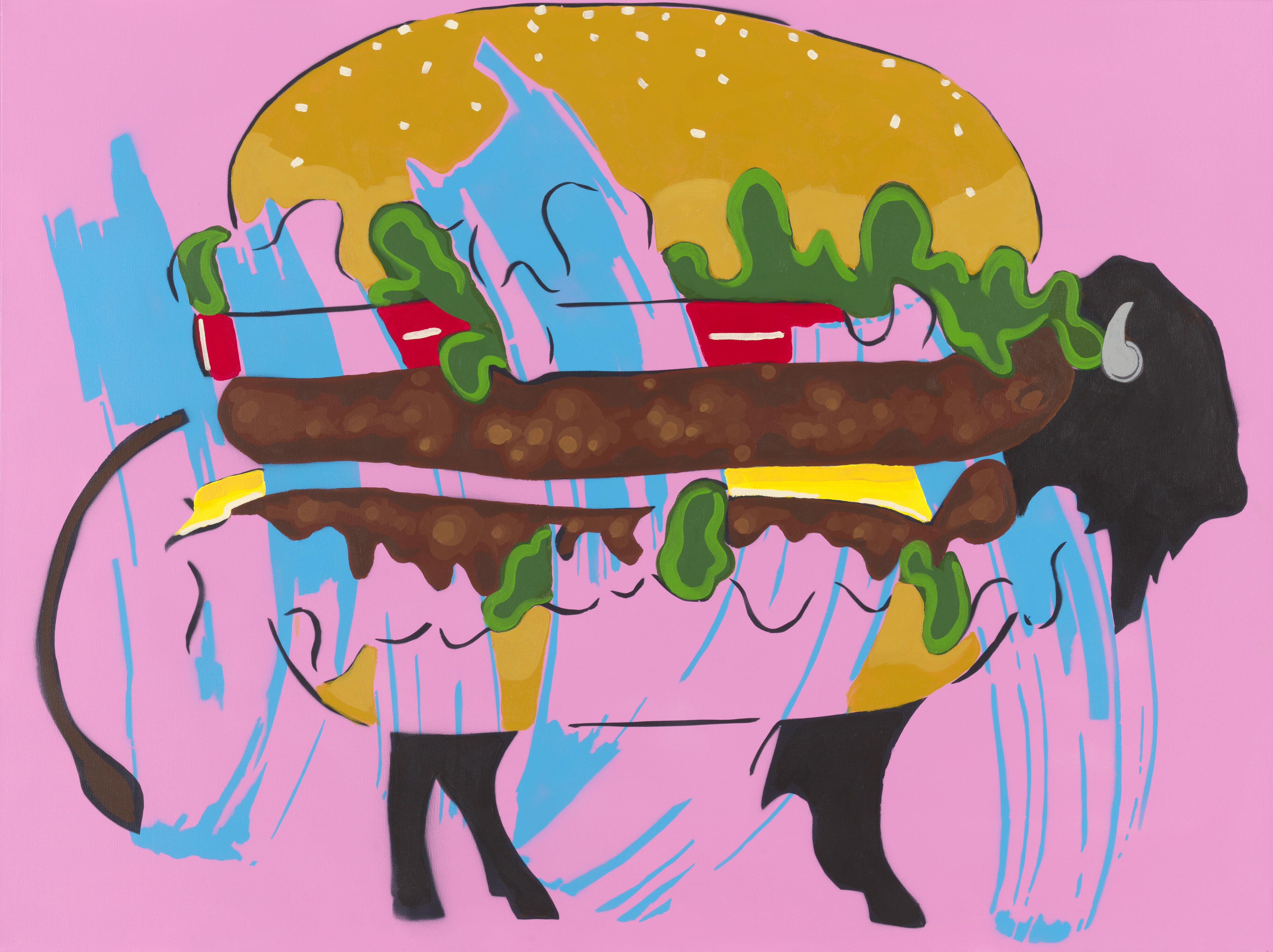 Brush Work Buffalo Burger 3 / Frank Buffalo Hyde Gilcrease Museum